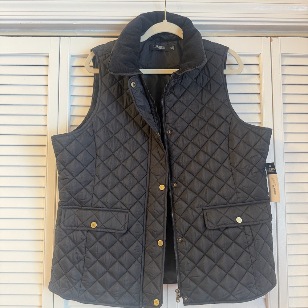 Ralph Lauren Black Quilted Vest